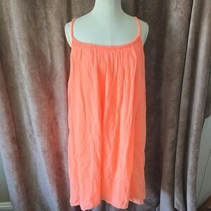 Velvet Coral Sleeveless Dress‎